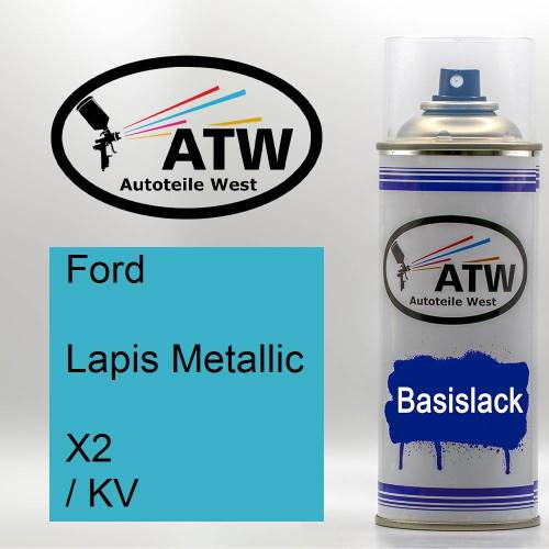 Ford, Lapis Metallic, X2 / KV: 400ml Sprühdose, von ATW Autoteile West.